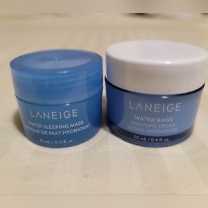 ❌️SOLD ⭐️$5 or FREE - LANEIGE water sleeping mask + water bank cream